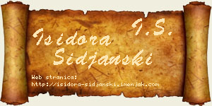 Isidora Šiđanski vizit kartica
